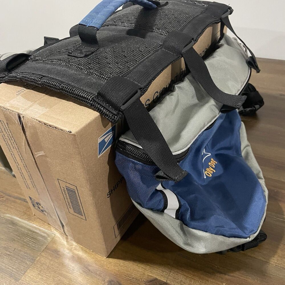 Olly Dog Harness Vest W/2 Saddlebags Backpack Adjustable Hiking Outdoor Training